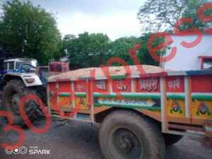 अवैध खनन करते हुए पुलिस ने बालू से भरे हुए ट्रैक्टर ट्राली को किया बरामद – रिपोर्ट : मुवीन खान